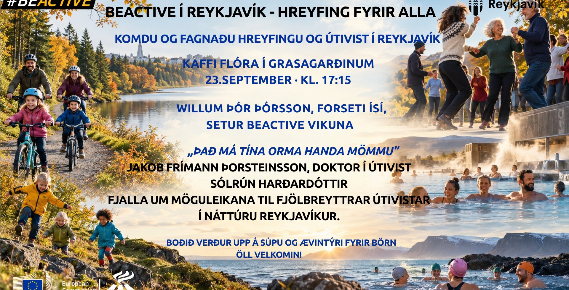 Opnun á BeActive Íþróttaviku Evrópu á Kaffi Flóru