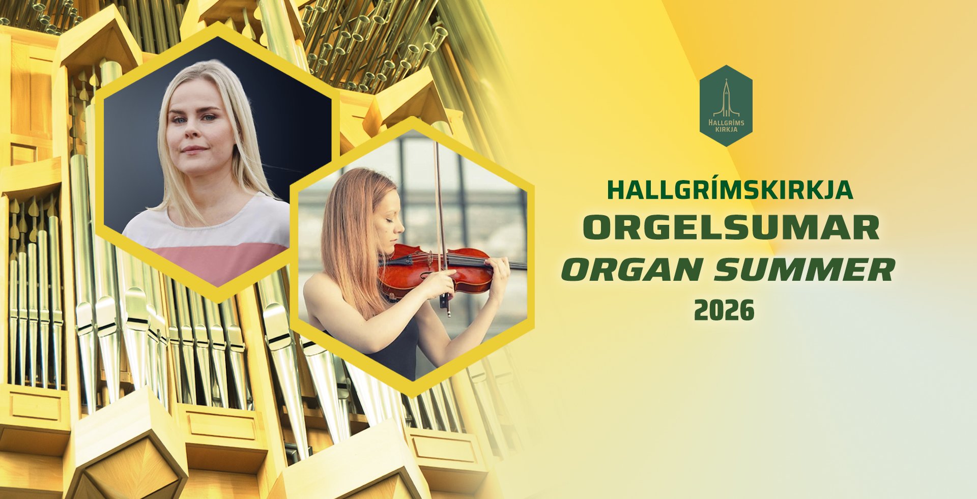 Orgelsumar í Hallgrímskirkju 2026 – Elísabet Þórðardóttir, orgel og Hulda Jónsdóttir, fiðla