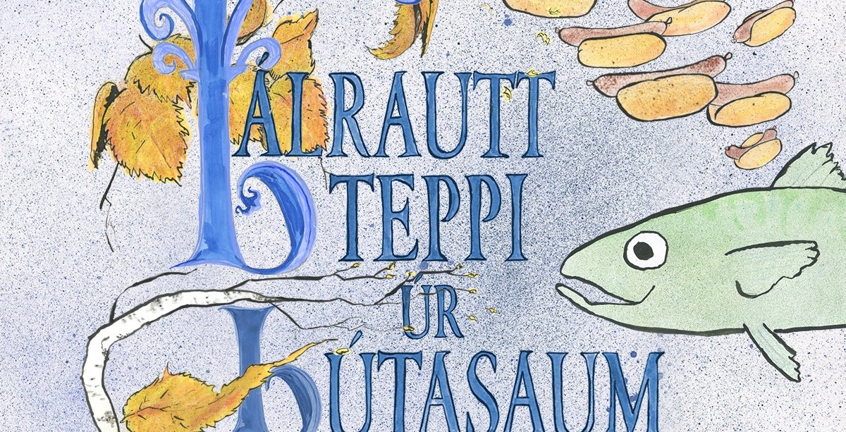 Bálrautt teppi úr bútasaum