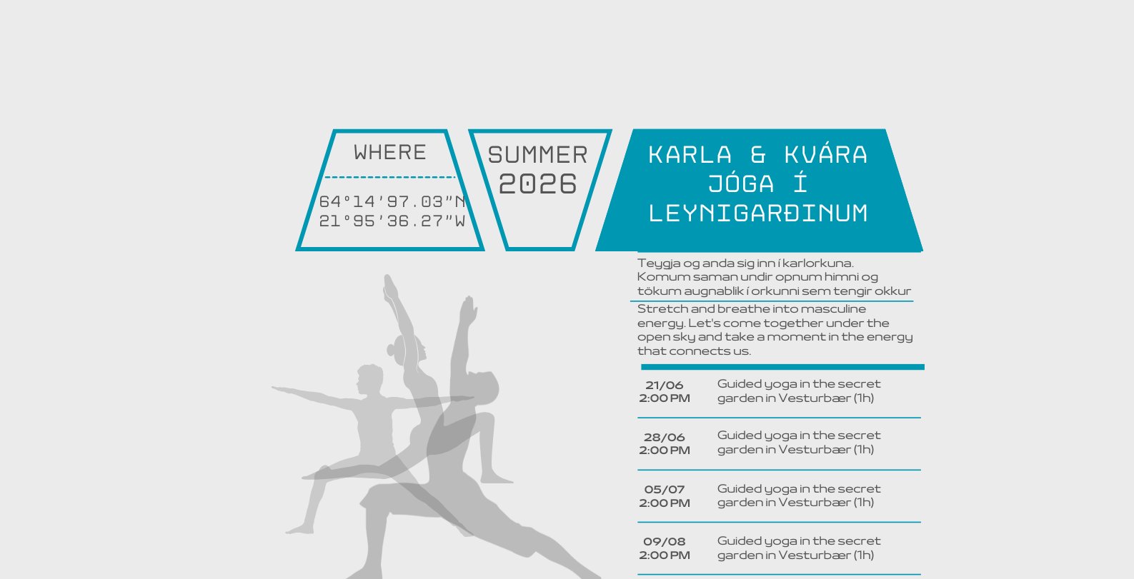 Teygja og anda inn í karlorkuna